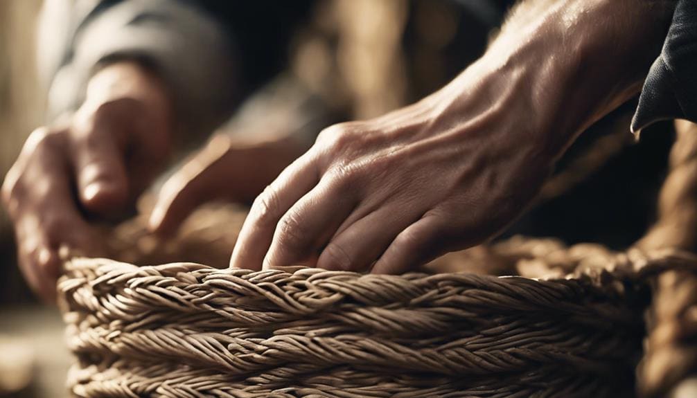 crafting baskets with cord