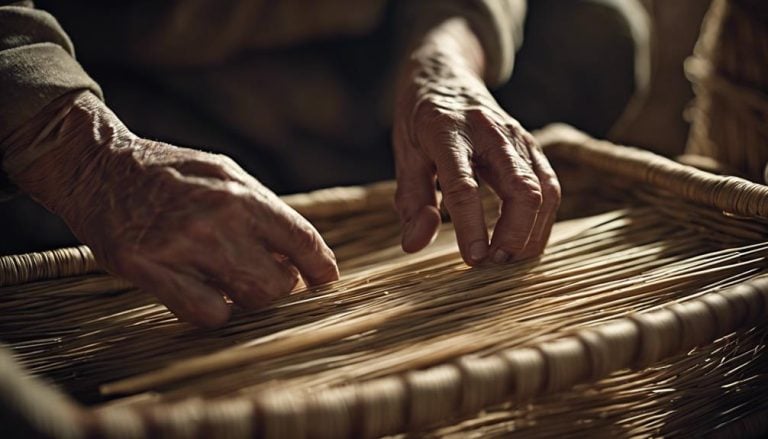 crafting rush into baskets