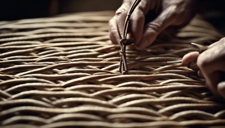 Using Rattan Cane for Danish Cord Weaving