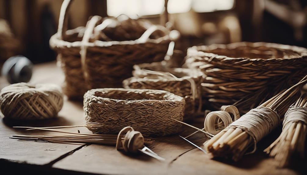 selecting basket weaving materials