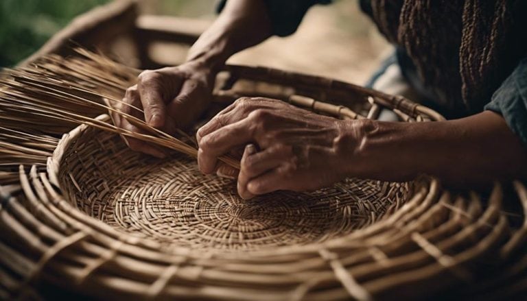 basket weaving with rush