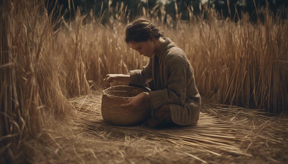 basket weaving with rush