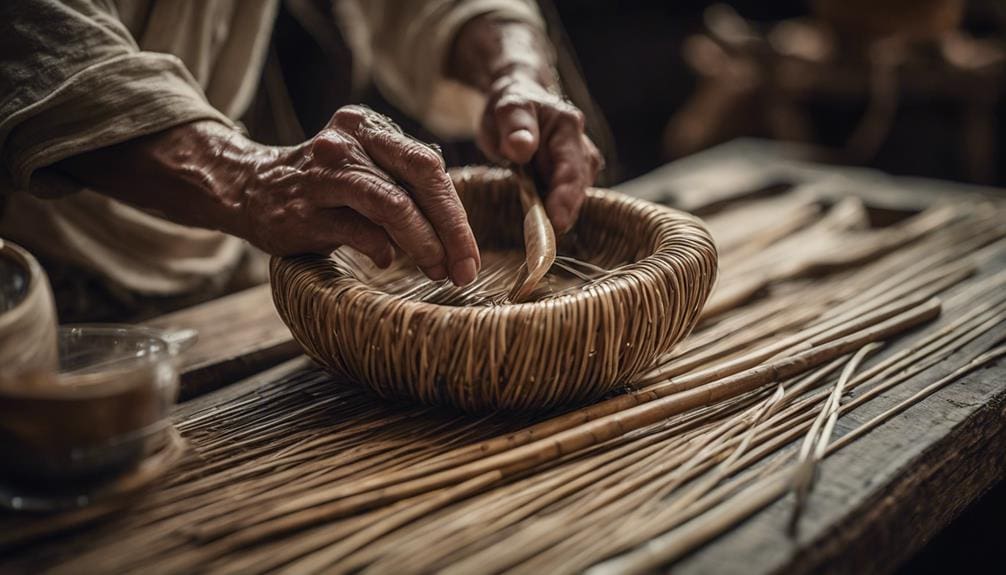 crafting cane for weaving