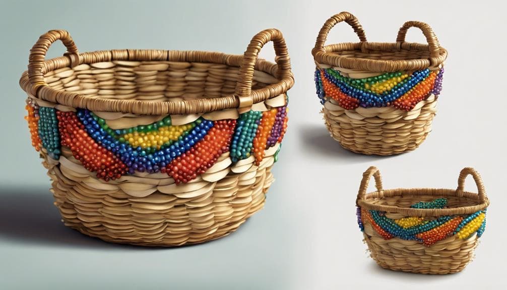 decorating a woven basket