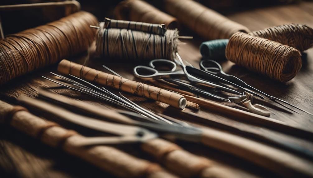 essential rattan weaving tools