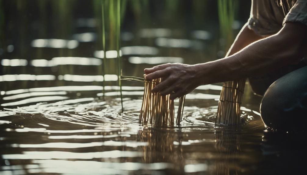 harvesting and processing papyrus