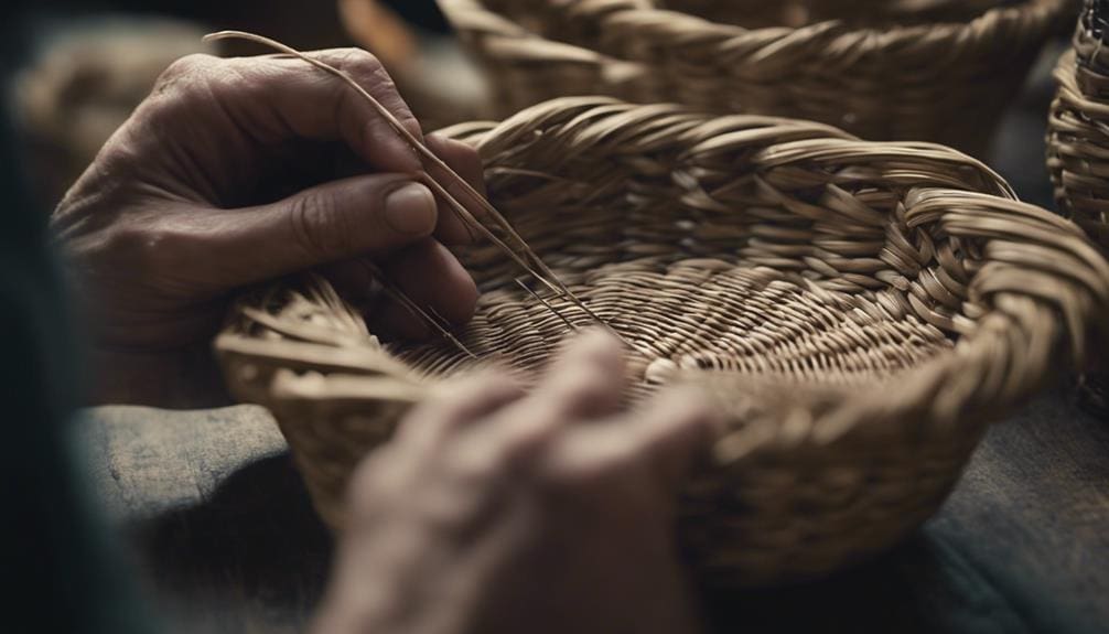 mending woven basketry art
