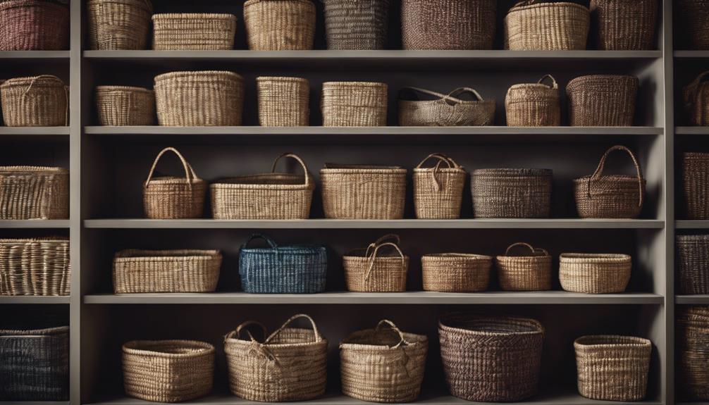properly storing woven baskets