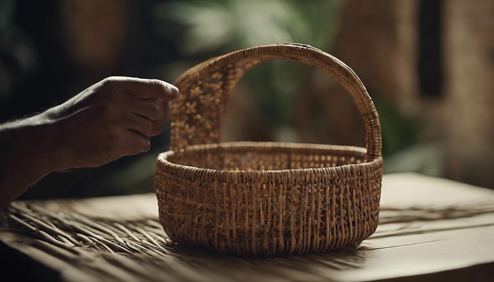 rattan cane basket weaving