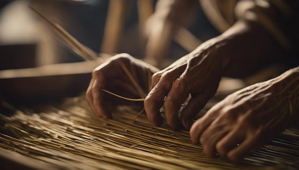 rush reed basket weaving