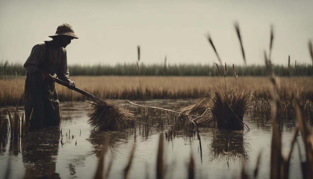 rush reed harvest process