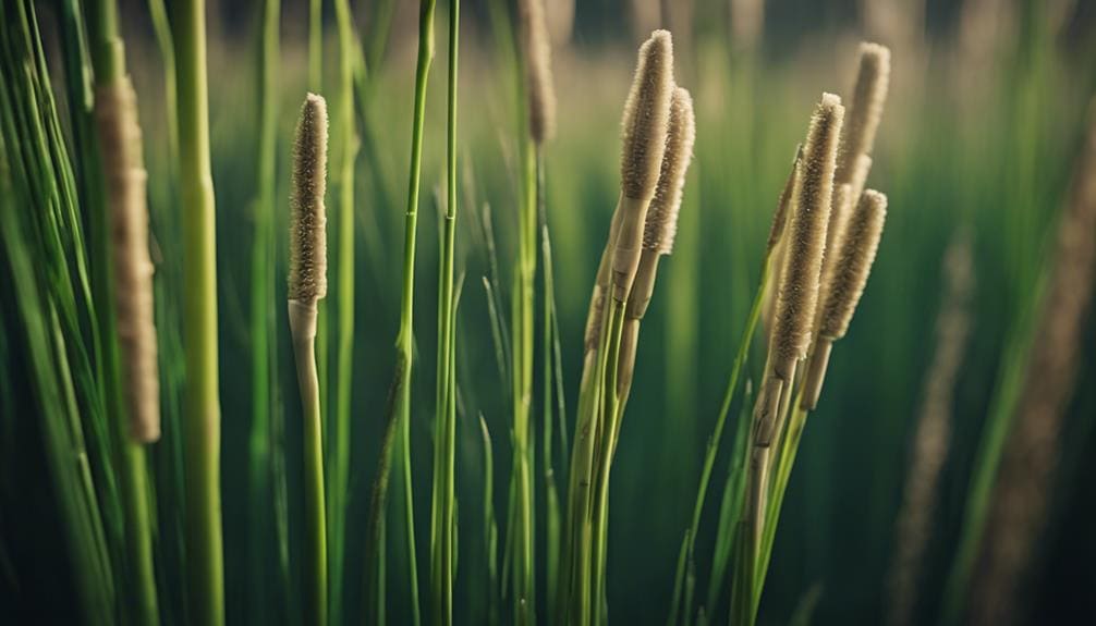 rush reeds in bloom