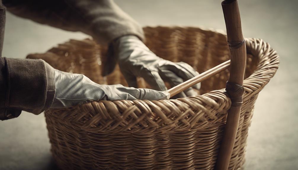 safely handling rattan baskets