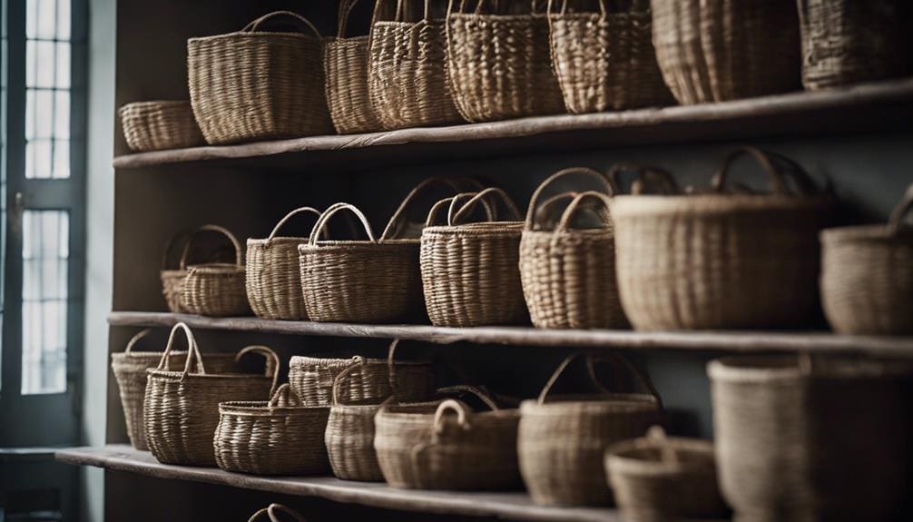 storing woven baskets correctly