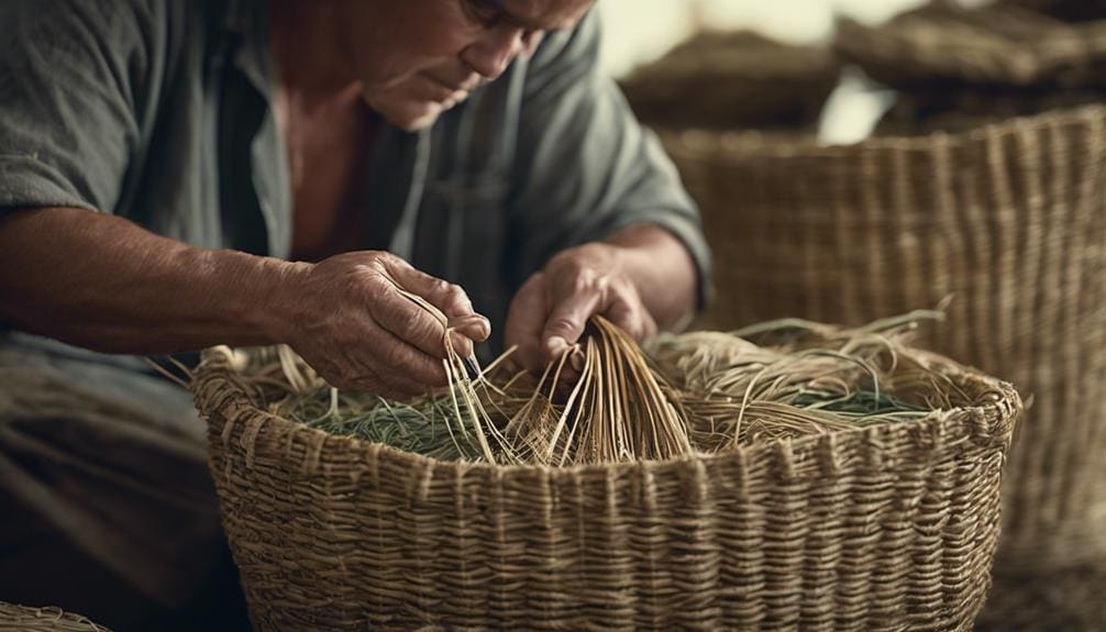 sustainable weaving with seagrass