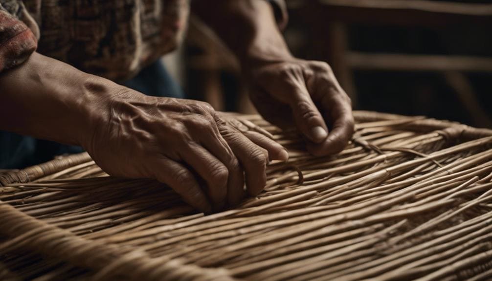 traditional weaving with rattan