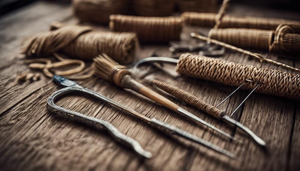 weaving tools and materials