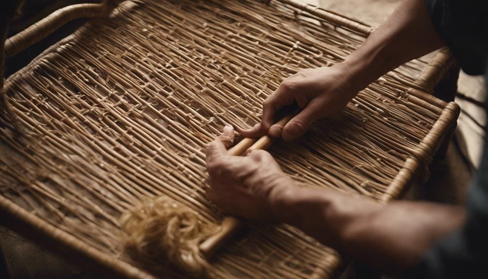 weaving with rattan cane