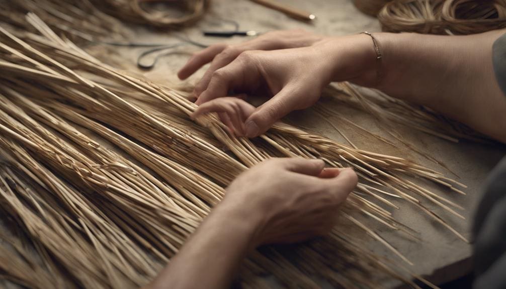 weaving with rush reeds