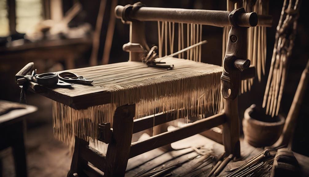 wooden loom for making textiles